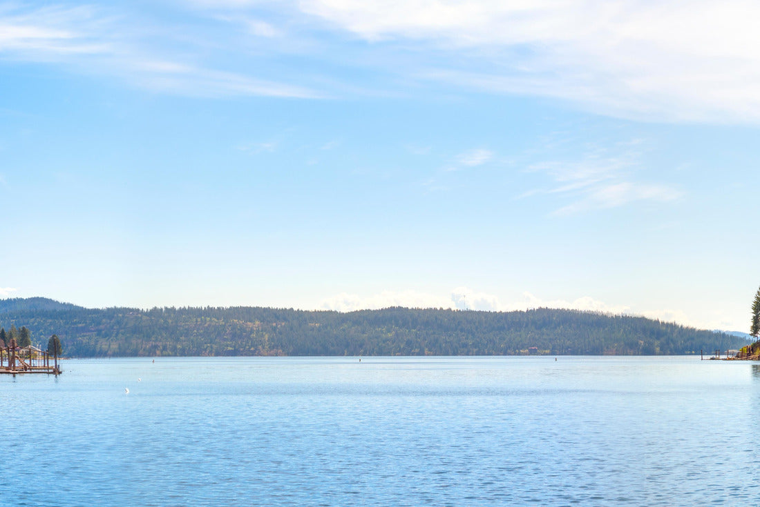 A Lake Coeur d'Alene, Idaho, USA with waterfront homes, docks and marina at Rockford Bay 2000pc Puzzle