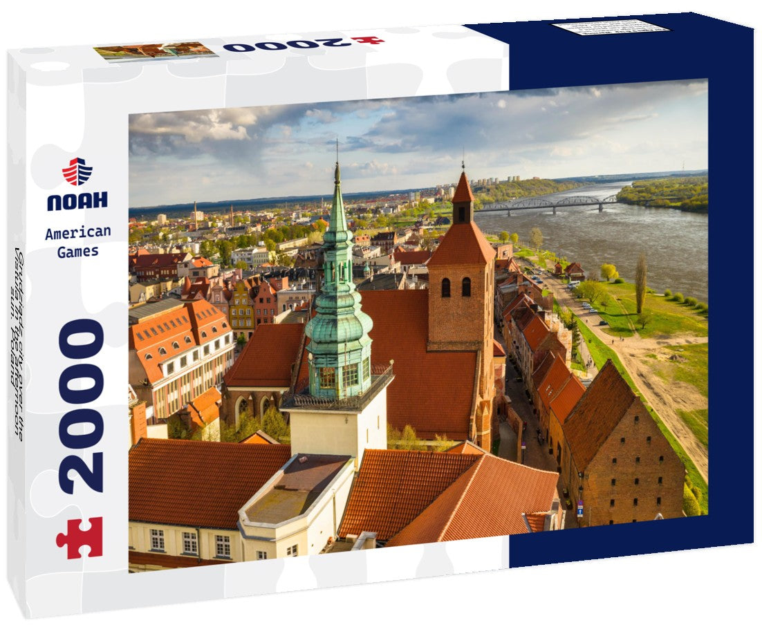 Grudziadz city over the Vistula in the afternoon sun. Poland 2000pc Puzzle