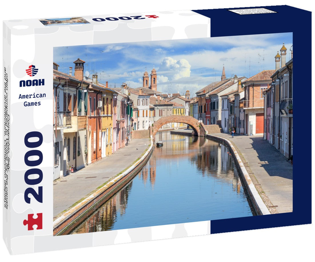 Comacchio, Italy - often compared to Venice for the canals and the architecture, Comacchio displays one of the most characteristic old towns in Emilia Romagna 2000pc Puzzle
