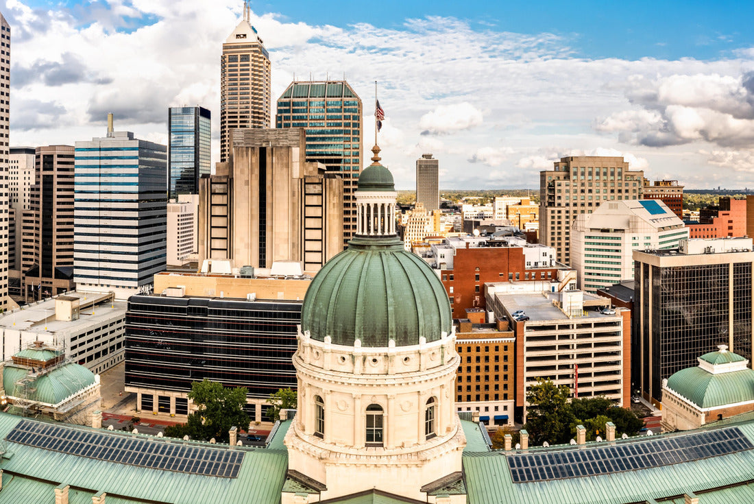 Indiana Statehouse, in Indianapolis. Indiana Statehouse houses the General Assembly, the office of the Governor, the Supreme Court, and other state officials 2000pc Puzzle