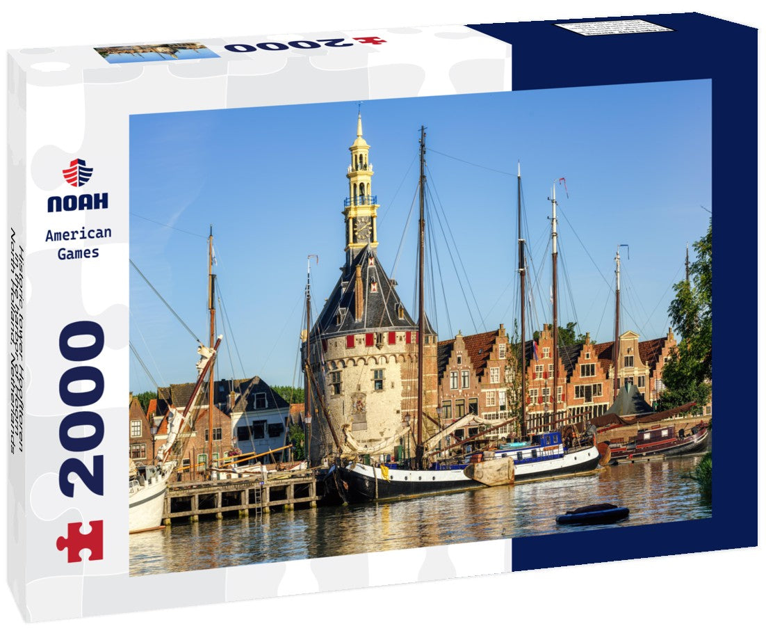 Historic tower Hoofttoren in the harbor of Hoorn, North Holland, Netherlands 2000pc Puzzle