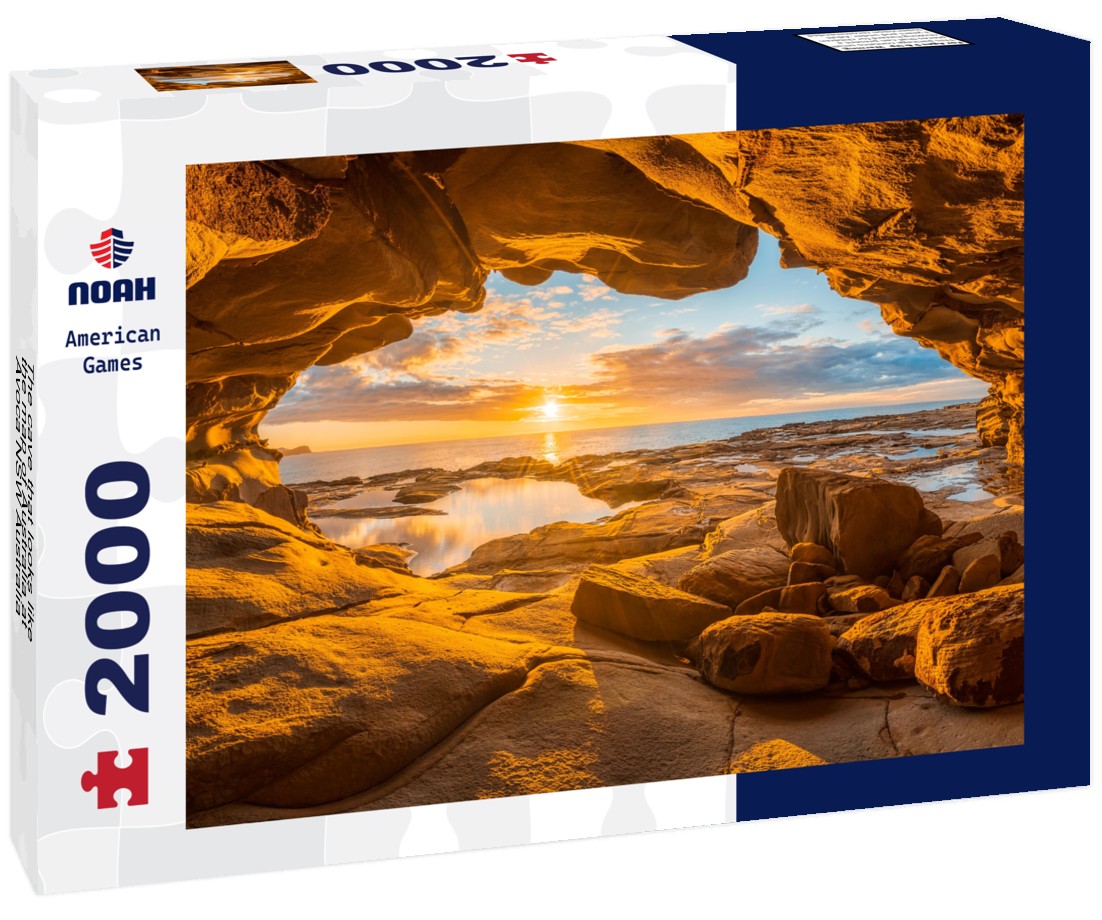 The cave that looks like the map of Australia at Avoca NSW Australia 2000pc Puzzle