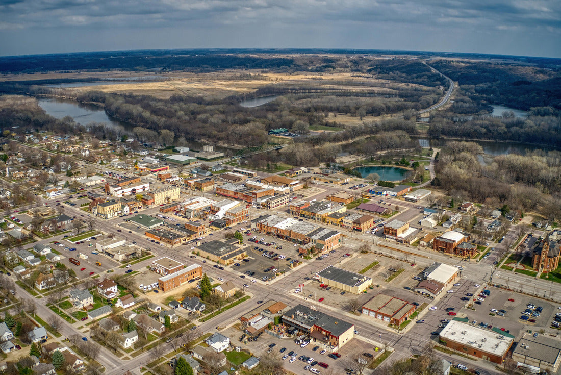 Aerial view of Downtown St. Peter, Minnesota in spring 2000pc Puzzle