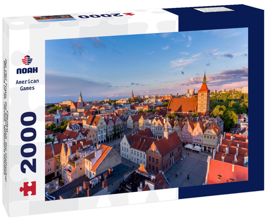 Olsztyn - the Old Town, the town hall, the Cathedral Basilica of St. James, tenement houses, the new town hall, the Sacred Heart of Jesus Church, the High Gate 2000pc Puzzle