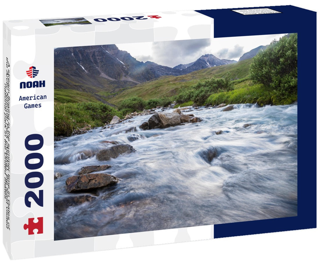 A stream flowing in the summer time in Gates of the Arctic National Park (Alaska), the least visited national park in the United States 2000pc Puzzle