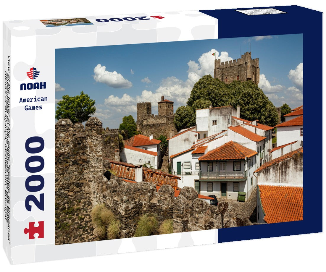 the tower of the castle “Castelo de Bragança”, surrounded by white houses with red roofs, district of Bragança, Montesinho, Portugal 2000pc Puzzle