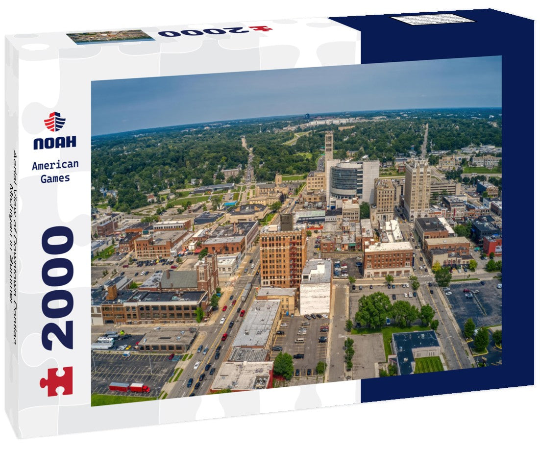 Aerial View of Downtown Pontiac, Michigan in Summer 2000pc Puzzle