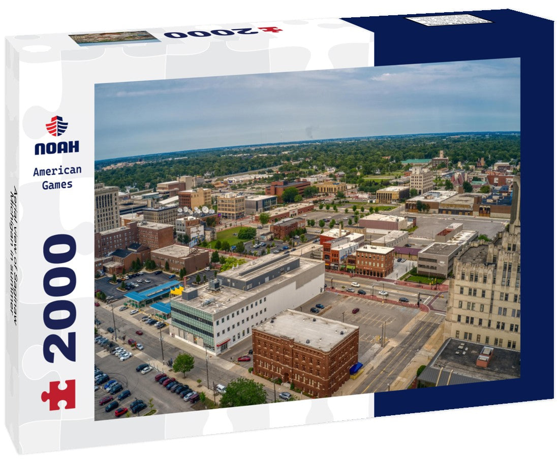 Aerial view of Saginaw, Michigan in summer 2000pc Puzzle