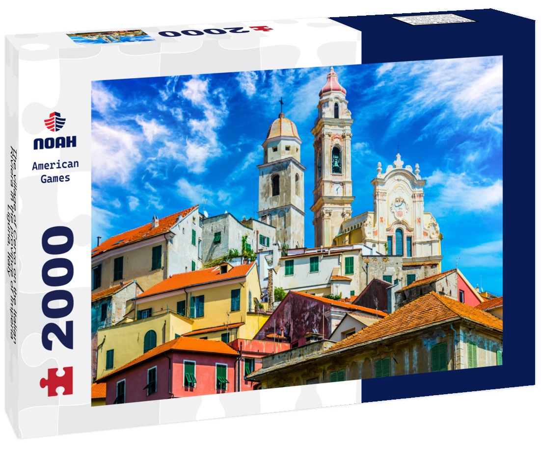 The village of Cervo on the Italian Riviera in the province of Imperia, Liguria, Italy 2000pc Puzzle