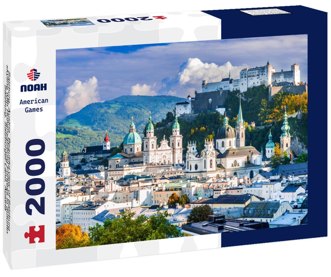 Salzburg, Austria. Beautiful view of Salzburg skyline with Hohensalzburg Fortress in autumn, Salzburg, Salzburger Land, Austria 2000pc Puzzle