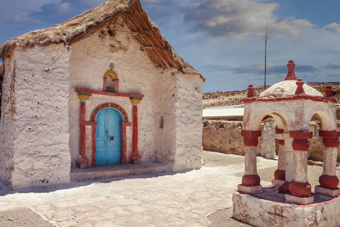 Small church from the 17th century in the village of Parinacota at 4,400 meters above sea level, in the Lauca National Park and on the high plateau of northern Chile 2000pc Puzzle