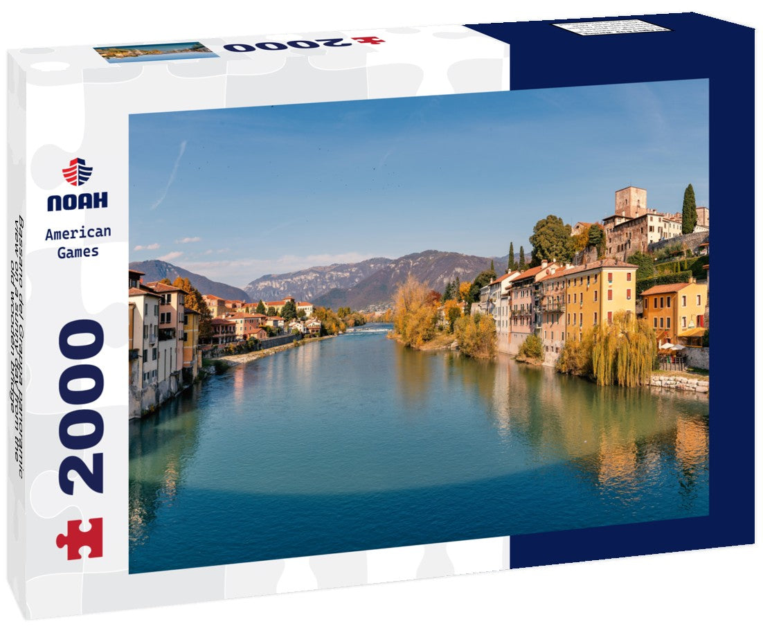 Bassano del Grappa on a sunny day from the old wooden bridge 2000pc Puzzle
