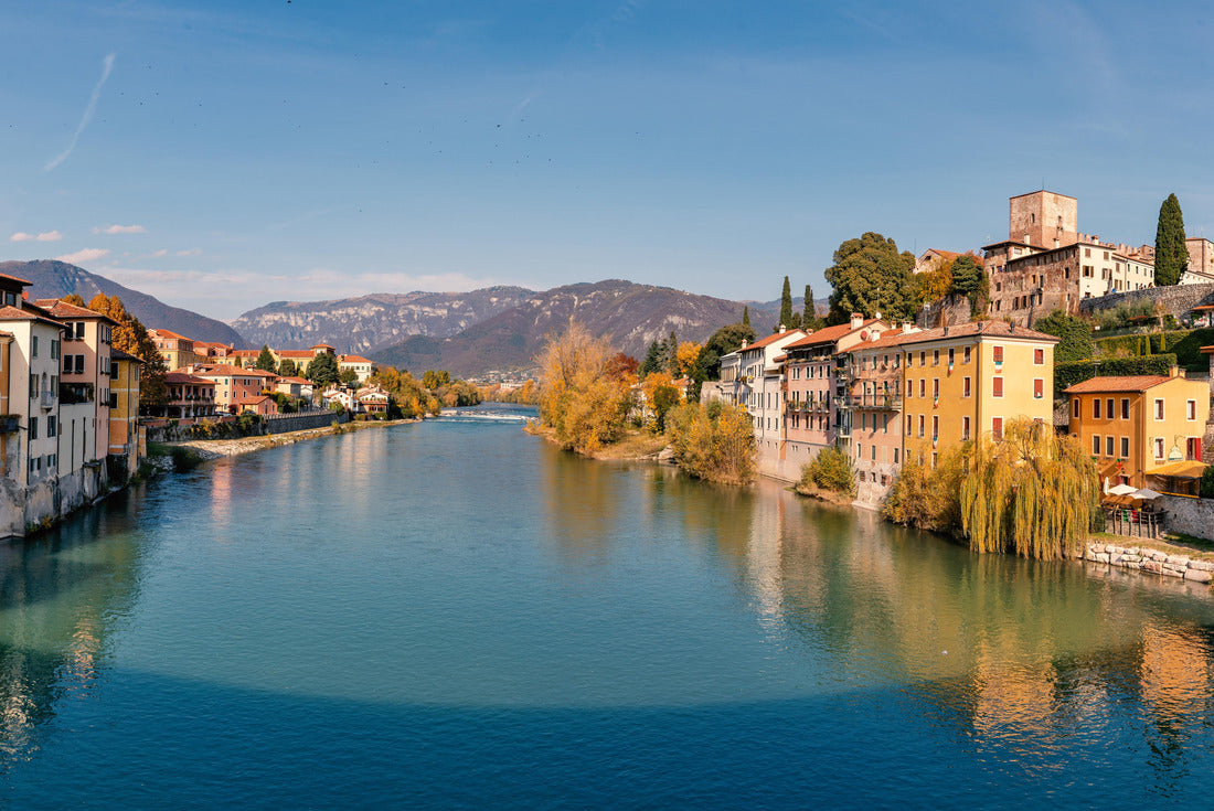 Bassano del Grappa on a sunny day from the old wooden bridge 2000pc Puzzle