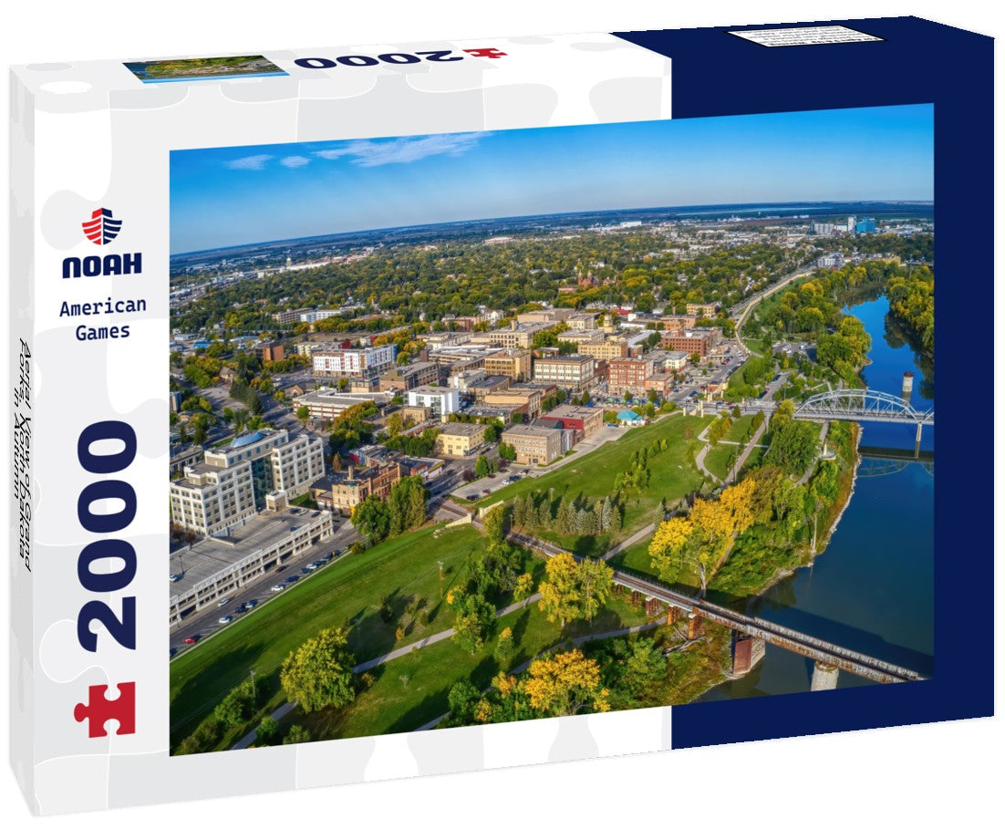 Aerial View of Grand Forks, North Dakota in Autumn 2000pc Puzzle