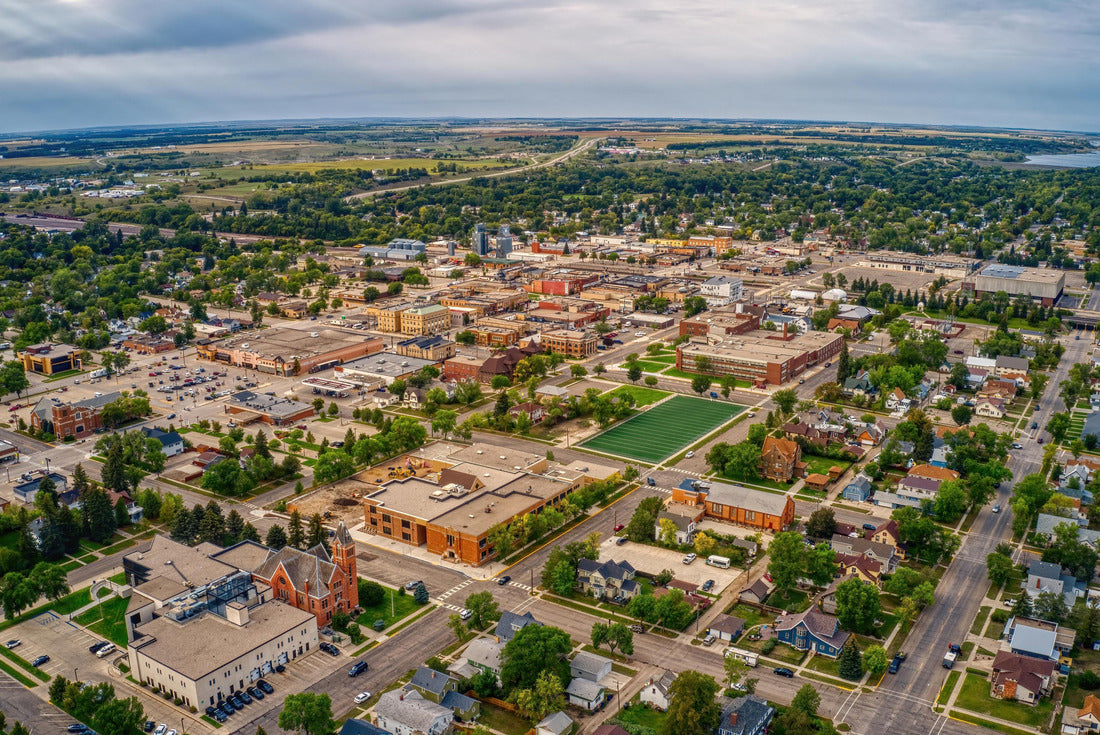 Aerial view of Jamestown, North Dakota along Interstate 94 2000pc Puzzle