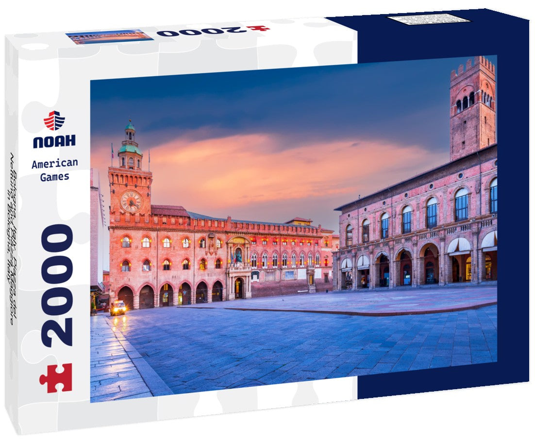 Noah Jigsaw Puzzle Bologna, Italy. Piazza del Nettuno and Piazza Maggiore in Bologna, Italy 2000 pieces