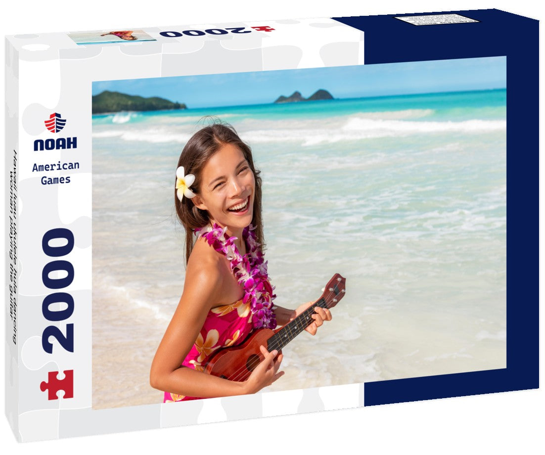 Hawaii luau ukulele hula dancing woman playing the guitar 2000pc Puzzle