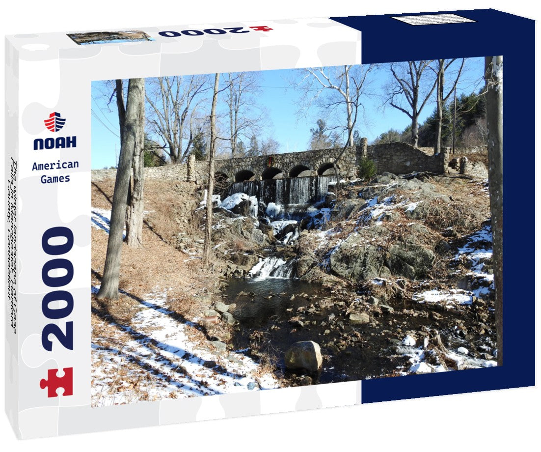 The winter landscape of Case Falls in Manchester, Hartford County, Connecticut 2000pc Puzzle