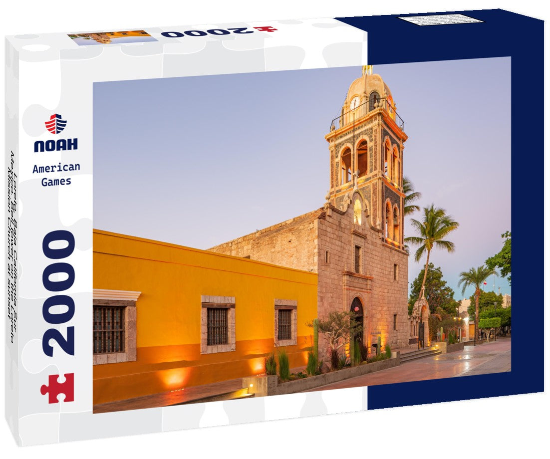 Loreto, Baja California Sur, Mexico. Bell tower on the Loreto Mission Church at sunset 2000pc Puzzle