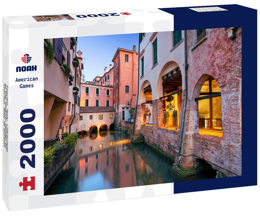 Treviso, Italy. Cityscape of the historic center of Treviso, Italy at sunset 2000pc Puzzle