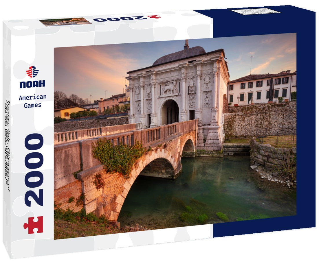 Treviso, Italy. Cityscape of Treviso, Italy with gate to the old town at sunset 2000pc Puzzle