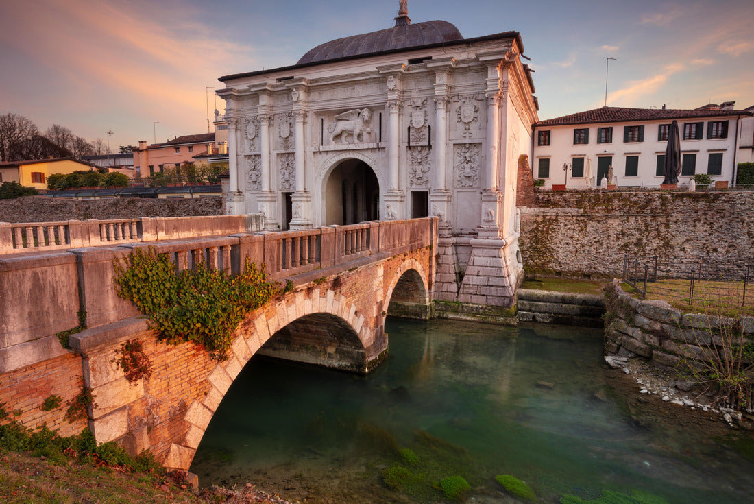 Treviso, Italy. Cityscape of Treviso, Italy with gate to the old town at sunset 2000pc Puzzle