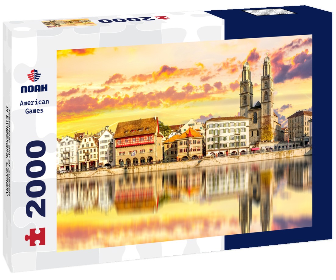 Historical city of Zuerich in Switzerland, Germany 2000pc Puzzle