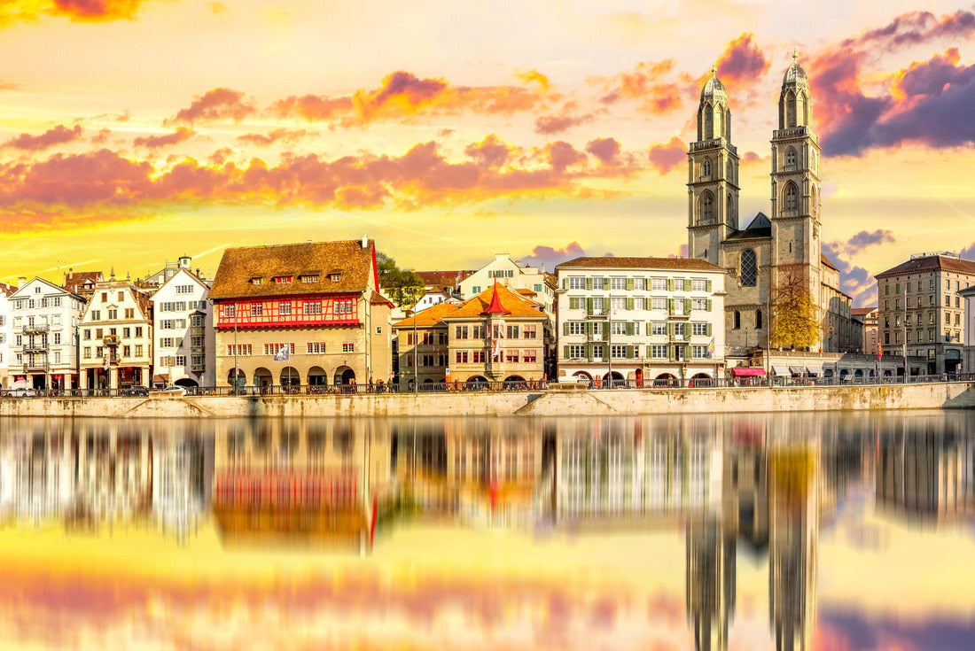 Historical city of Zuerich in Switzerland, Germany 2000pc Puzzle