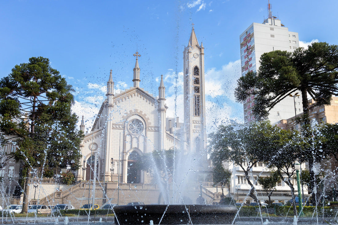 Caxias do Sul, Rio Grande do Sul, Brazil: Dante Alighieri Square in front of the cathedral church in Caxias do Sul City 2000pc Puzzle