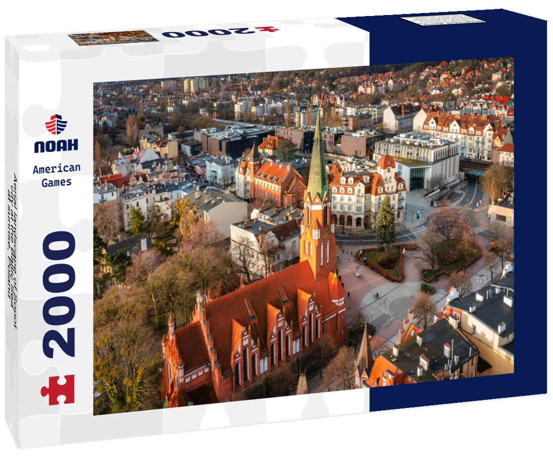 Aerial landscape of Sopot city at the Baltic Sea at sunrise, Poland 2000pc Puzzle