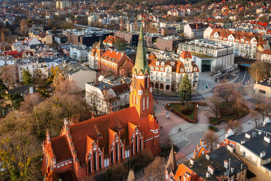 Aerial landscape of Sopot city at the Baltic Sea at sunrise, Poland 2000pc Puzzle