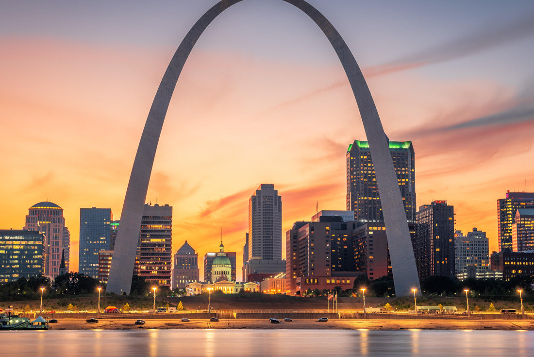 St. Louis, Missouri, USA downtown cityscape on the river at dusk 2000pc Puzzle