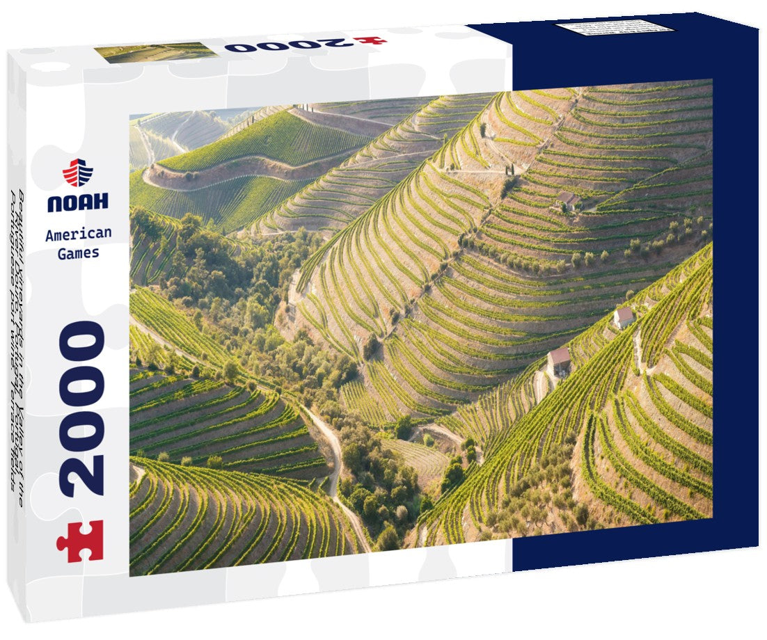 Beautiful vineyards in the Valley of the River Douro, Portugal, Portugal. Portuguese port wine. Terrace fields 2000pc Puzzle