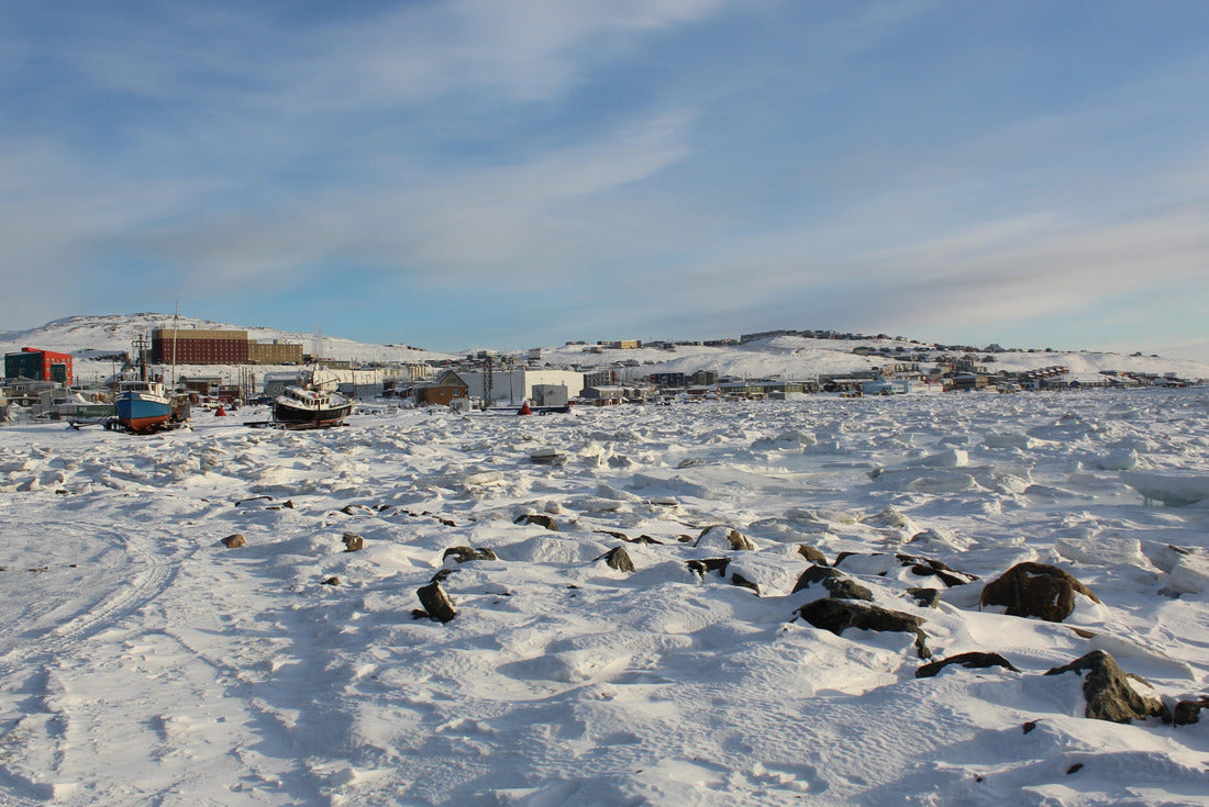 Iqaluit, Nunavut Canada Boats during a beautiful winter day 2000pc Puzzle
