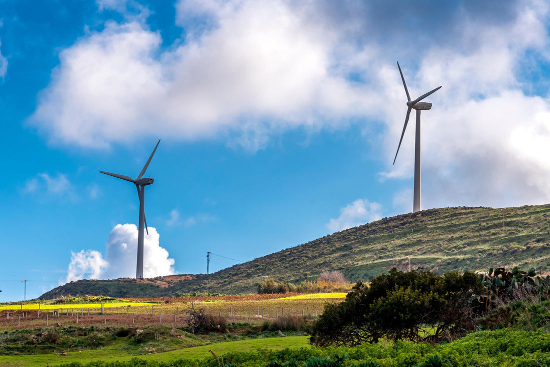 Wind turbine in the Tunisian countryside 2000pc Puzzle