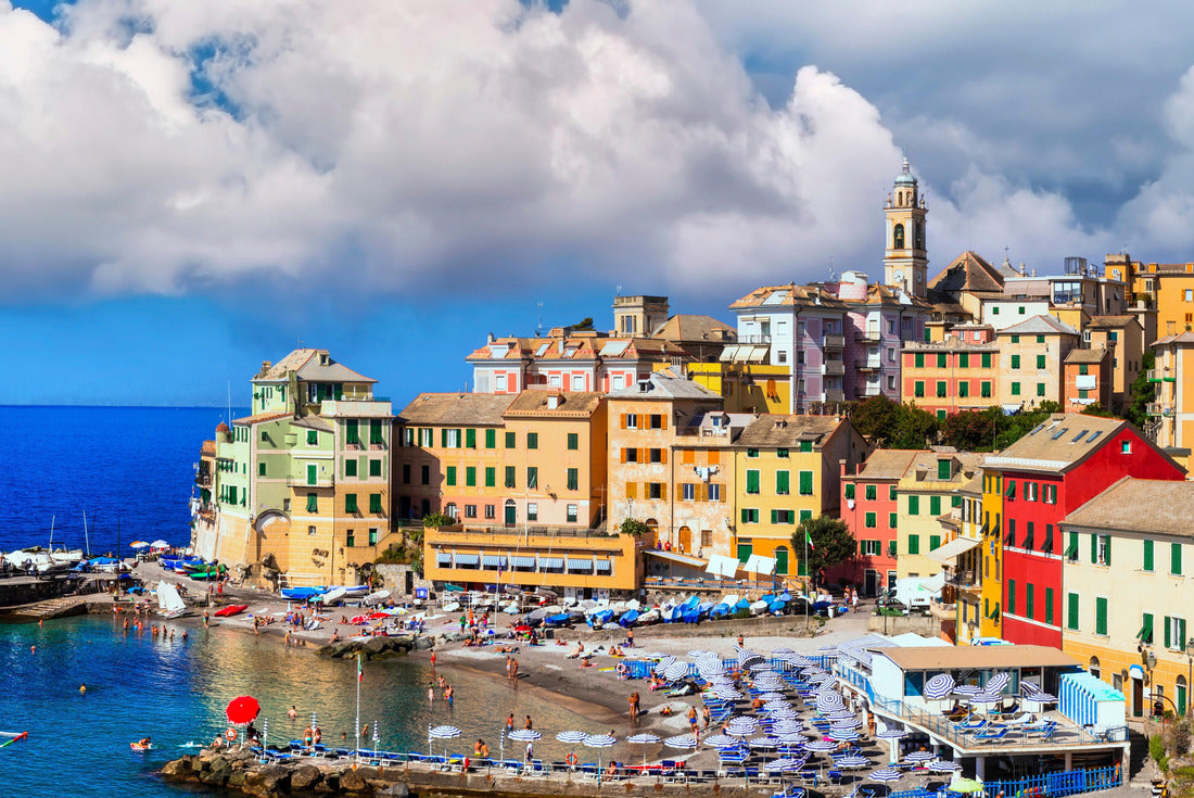 The most colorful seaside towns near Genoa - beautiful village of Bogliasco in Liguria with a nice beach. Italy 2000pc Puzzle