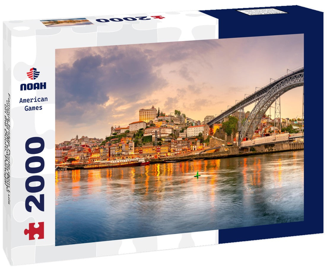 Famous bridge Ponte dom Luis over the old town of Porto on the Duoro, Portugal 2000pc Puzzle