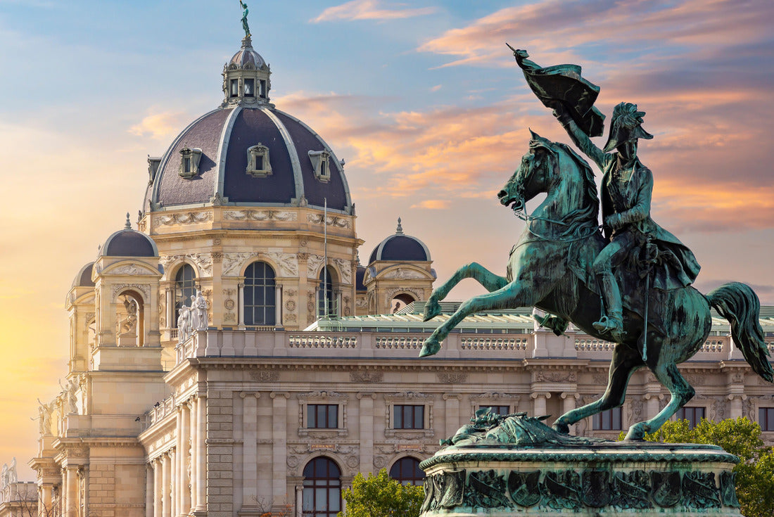 Statue of Archduke Charles at Heldenplatz and Museum of Natural History at sunset, Vienna, Austria 2000pc Puzzle