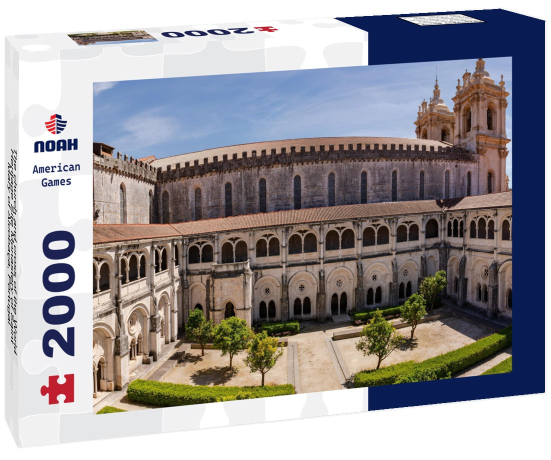 The church and cross of the World Heritage Site Monastery of Saint Mary of Alcobaça, Portugal 2000pc Puzzle
