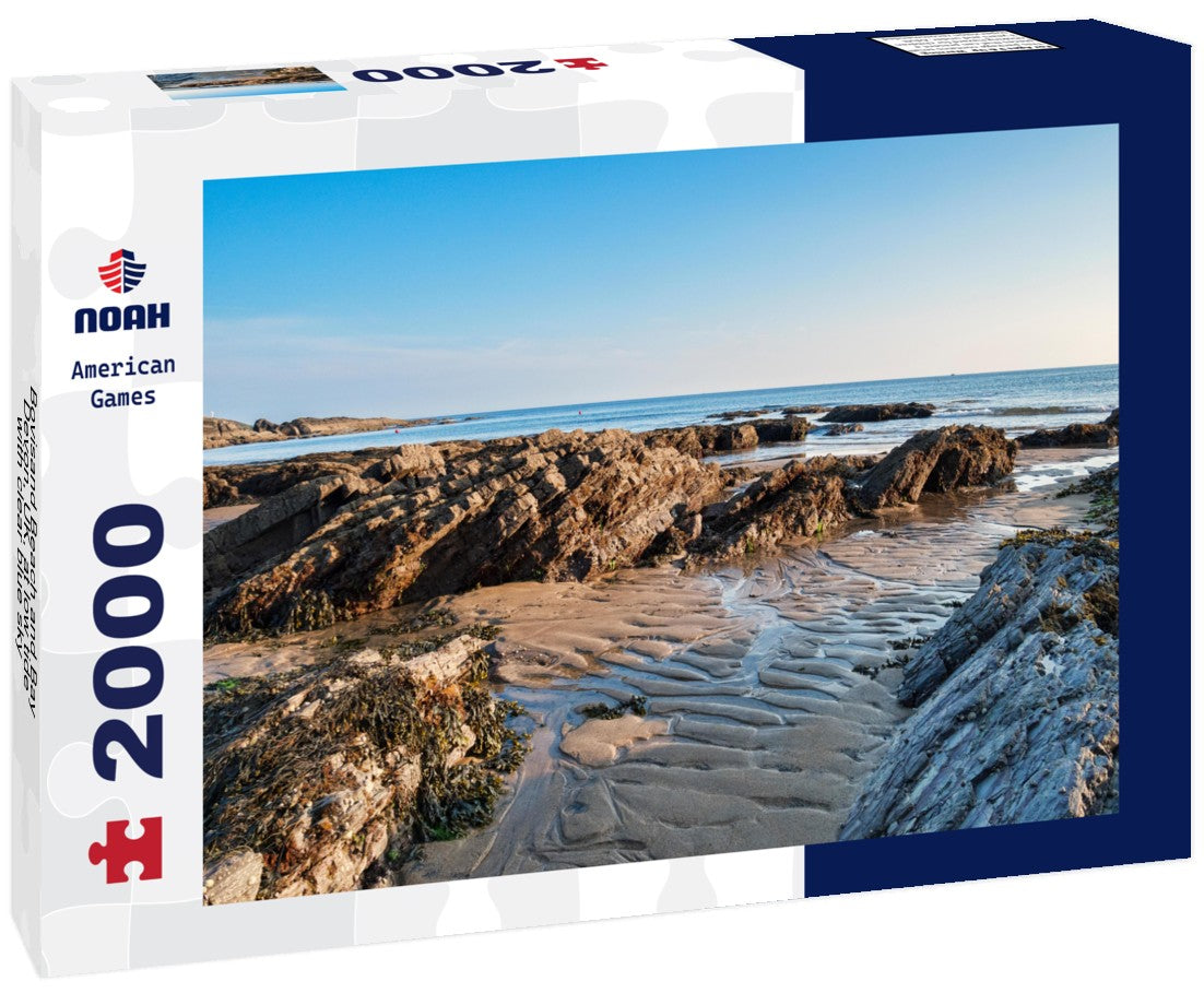 Bovisand Beach and Bay, Devon, UK, at low tide, with clear blue sky 2000pc Puzzle