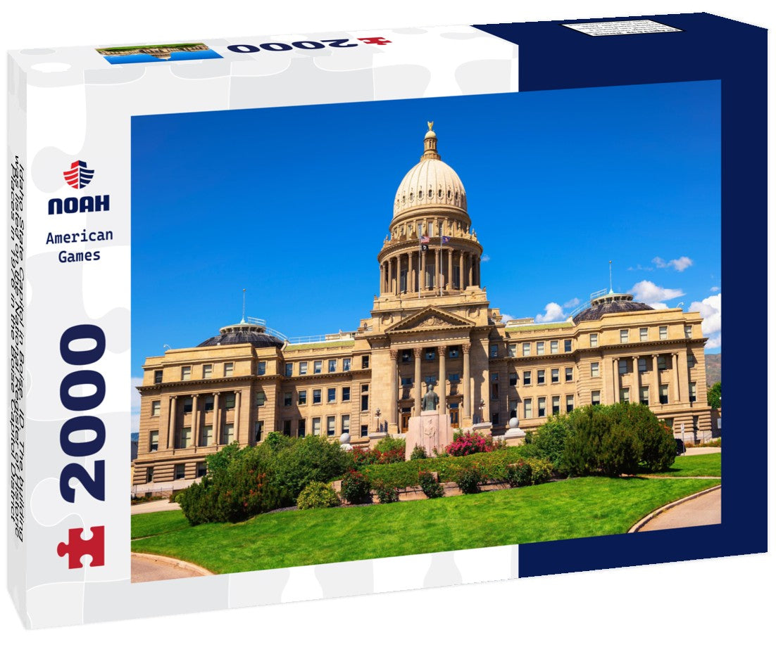 Idaho State Capitol in Boise, ID. The building was listed on the National Register of Historic Places in 1976 in the Boise Capitol District 2000pc Puzzle