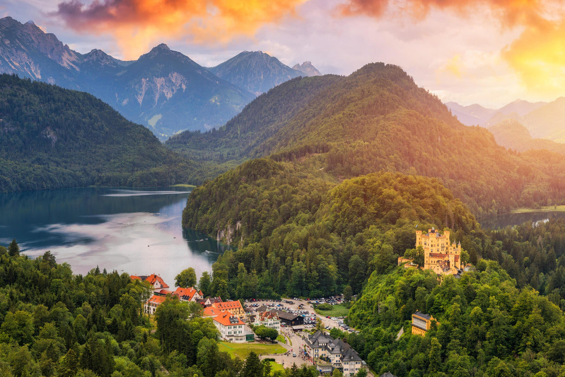 Hohenschwangau Castle near Fussen, Bavaria, Germany. Castle of King Ludwig II in Schwangau village 2000pc Puzzle