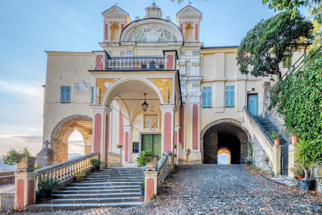 The Sanctuary of Nostra Signora di Lampedusa, a Catholic place of worship in the municipality of Castellaro (Province of Imperia, Liguria, Northern Italy) at 370 meters above the sea 2000pc Puzzle