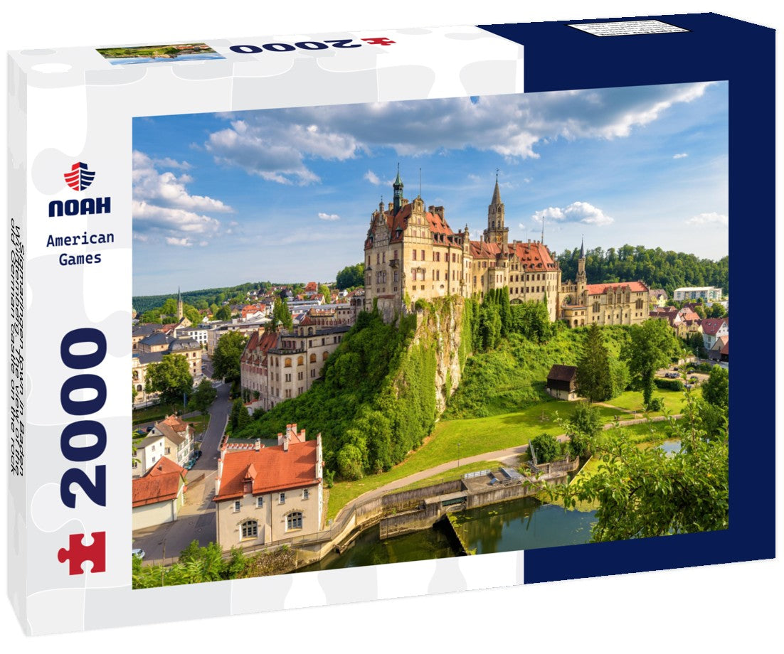 Sigmaringen town in Baden-Württemberg. The view of the old German castle on the rock, a symbol of the Black Forest 2000pc Puzzle