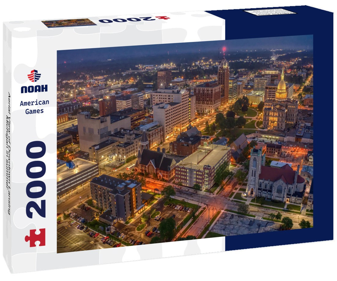 Aerial View of Downtown Lansing, Michigan in summer 2000pc Puzzle