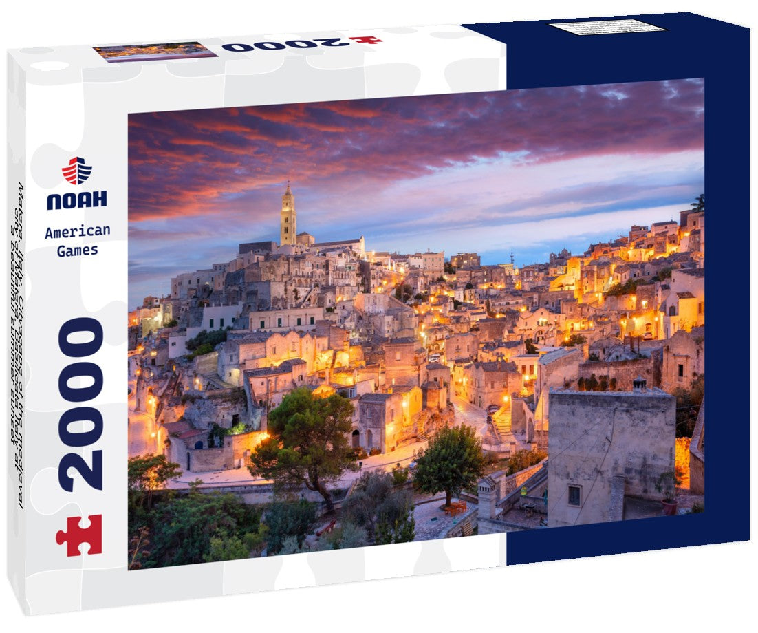 Matera, Italy. Cityscape of the medieval city of Matera, Basilicata Italy at a beautiful summer sunset 2000pc Puzzle