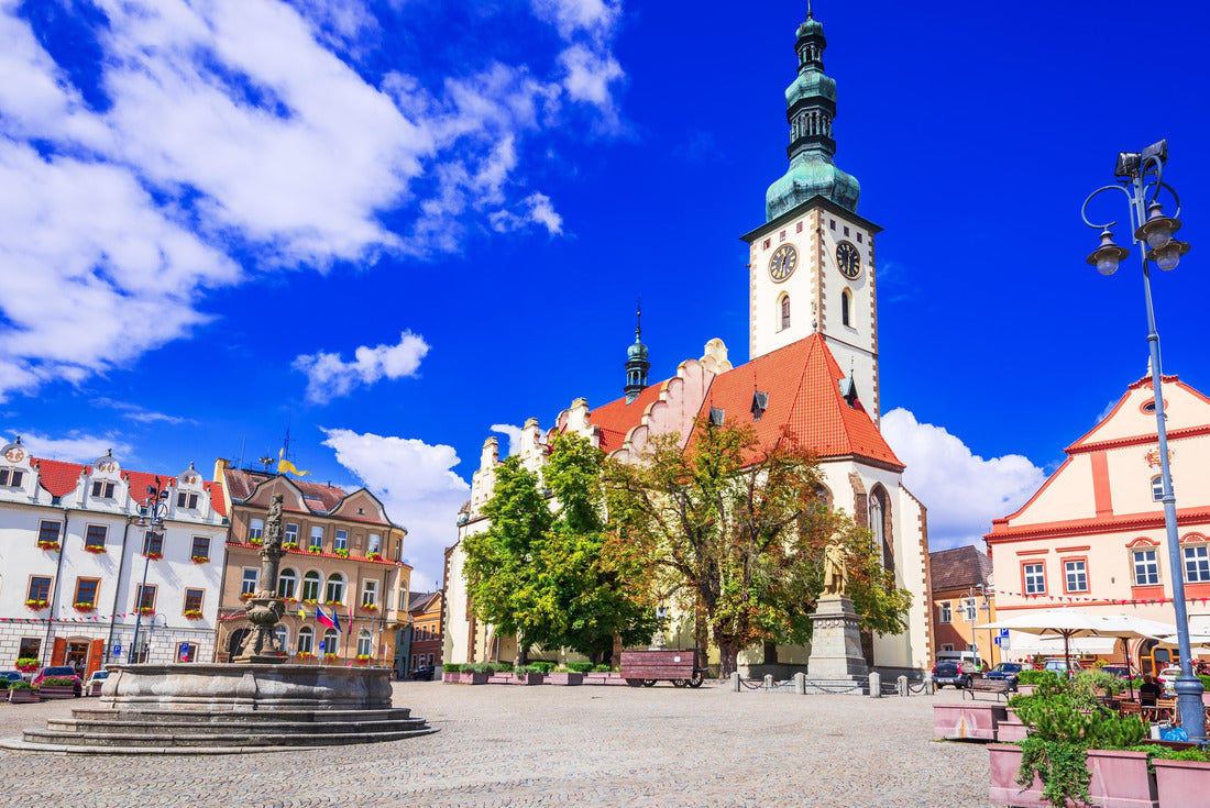 Tabor, Czech Republic. Cityscape image of Zizka Square, historical Tabor in Bohemia, sunny day landscape 2000pc Puzzle