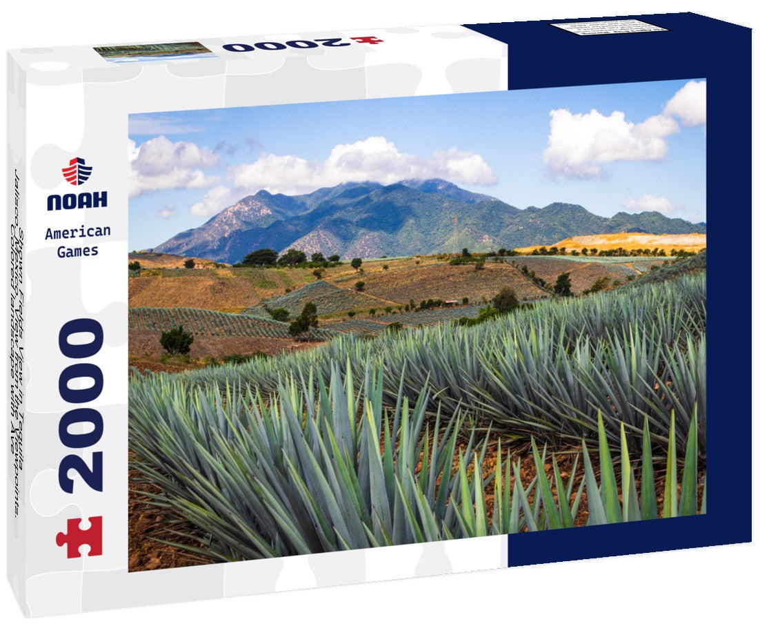 Shown Fields View in Tequila, Jalisco, Mexico. View from the Viewpoints. Colored landscape with Ave 2000pc Puzzle