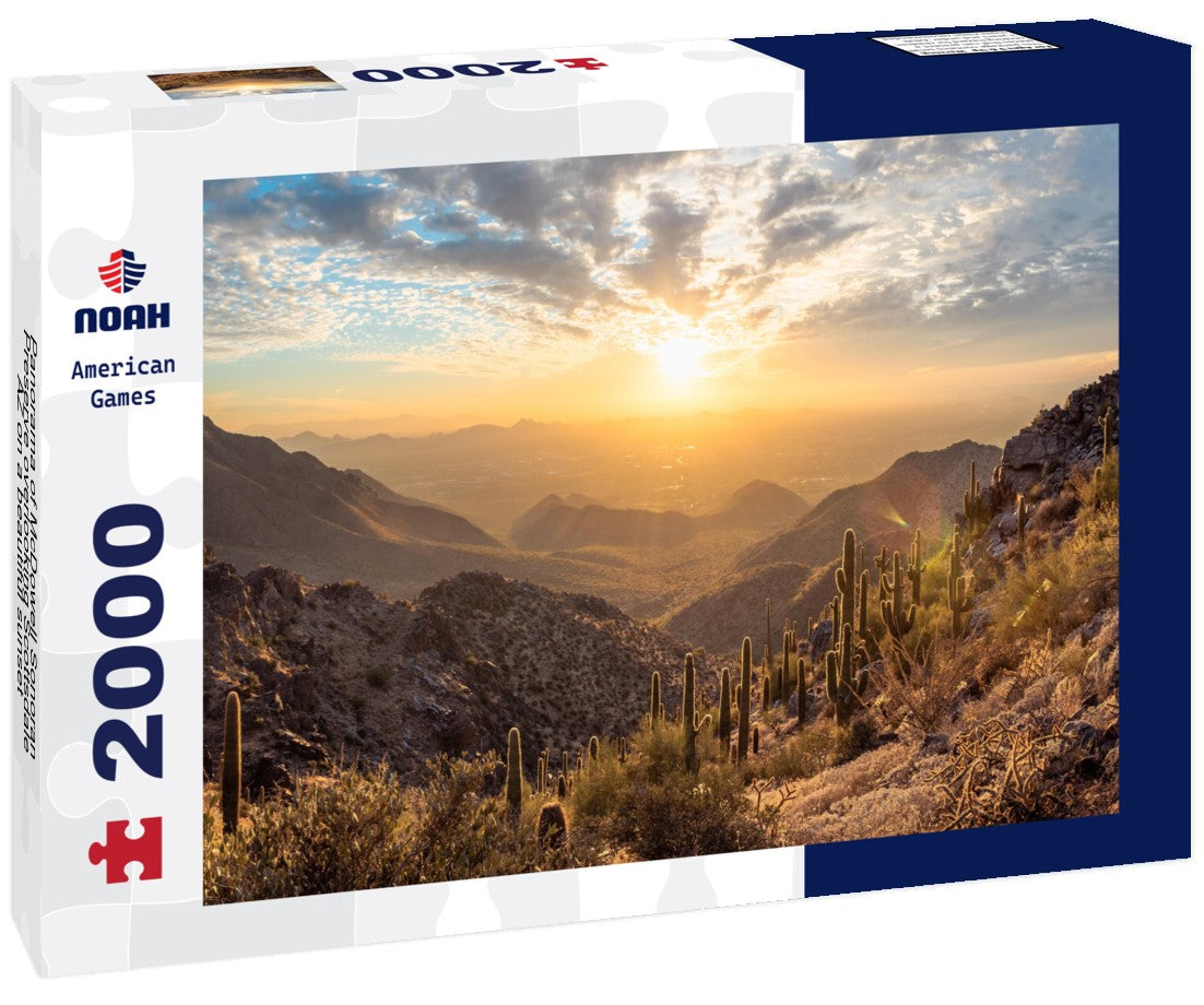 McDowell Sonoran Preserve overlooking Scottsdale, AZ on a beautiful sunset 2000pc Puzzle