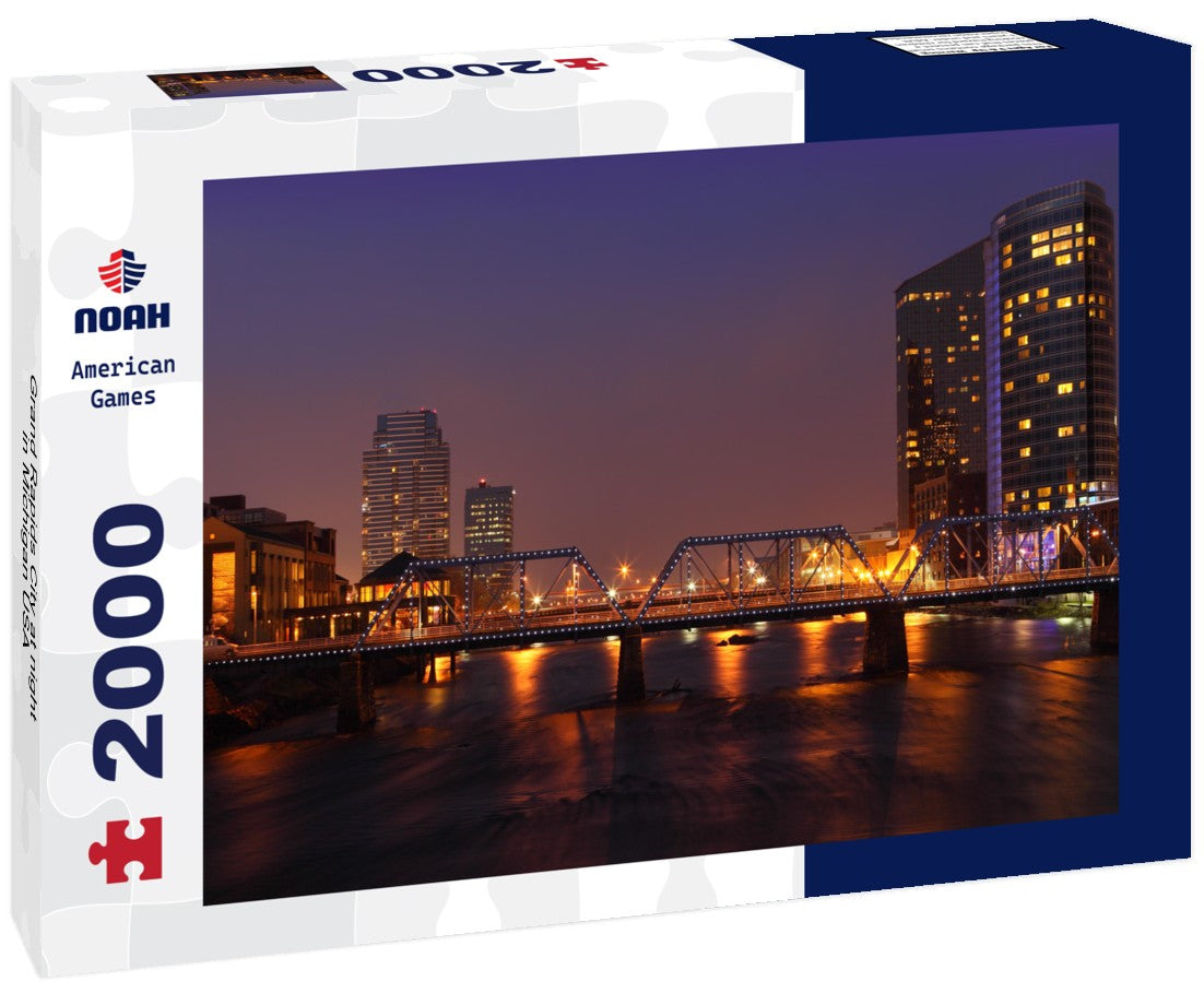 Grand Rapids City at night in Michigan USA 2000pc Puzzle